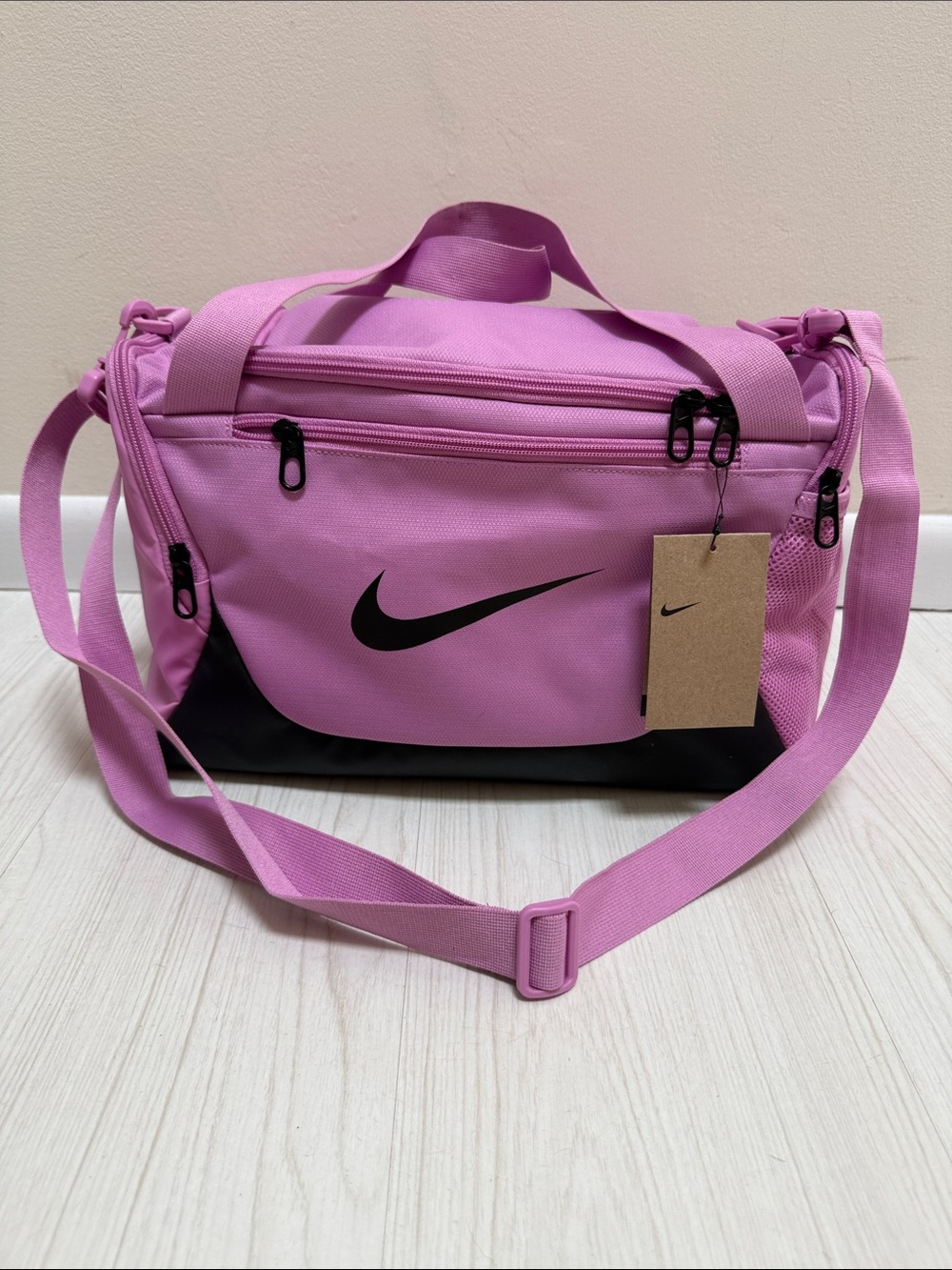 NWT Nike Pink Duffel Travel Crossbody Bag